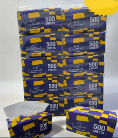 مناديل وجه ورقية أكسلنت 500X10